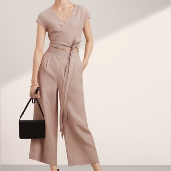Aritzia Wilfred Linen Brax Jumpsuit - Size 2 - Picture 1 of 10